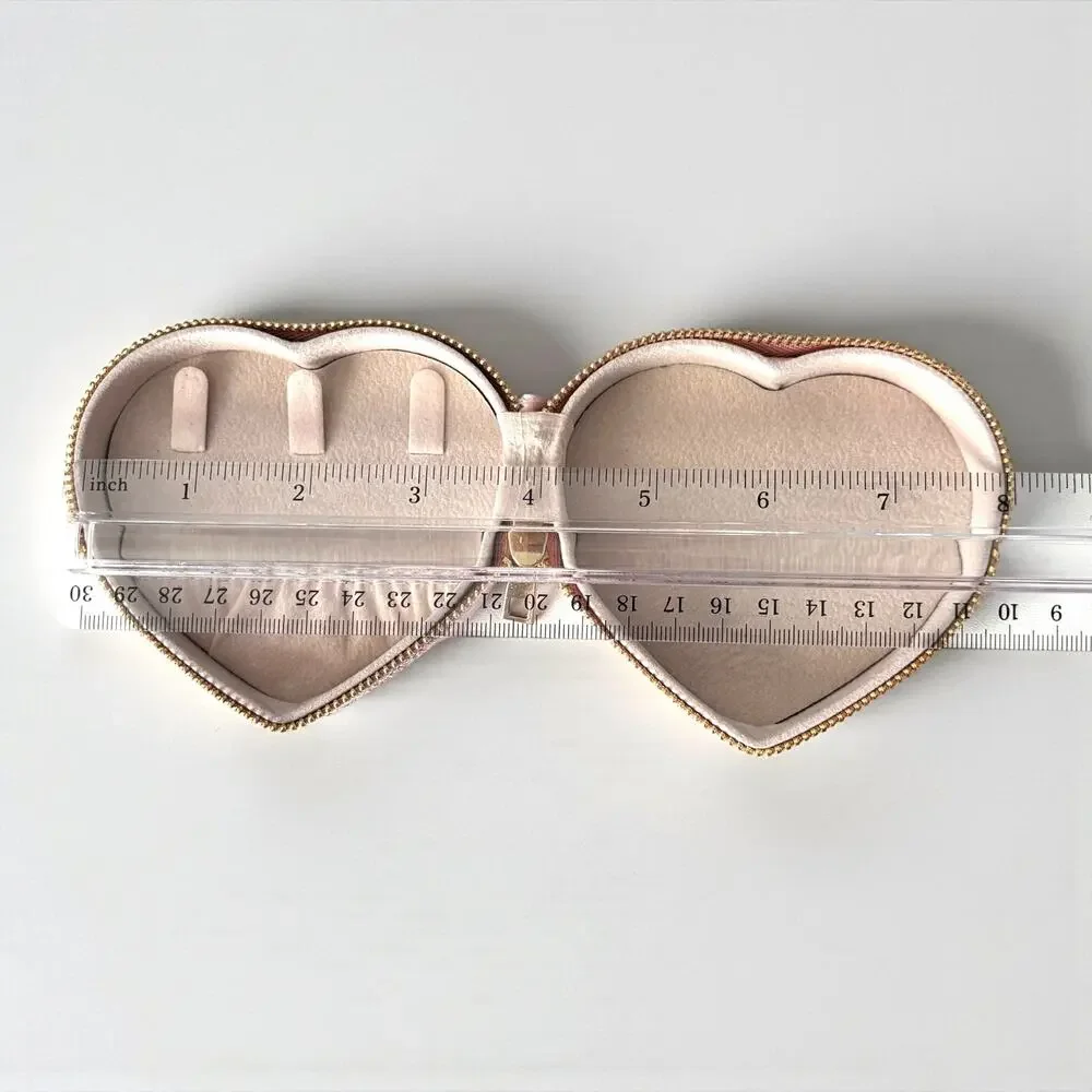 Heart Shaped Velvet Jewelry Box